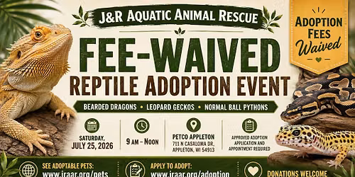 Fee-Waived Reptile Adoption Event at Petco Appleton