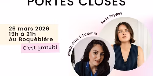 Th\u00e9\u00e2tre et discussions - Portes closes