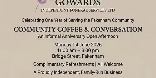 Our 1st Anniversary: Community Coffee & Conversation