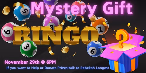 Game night Mystery Gift Bingo! Kid Friendly!