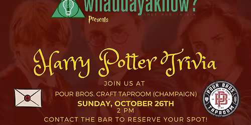 Harry Potter Trivia at Pour Bros