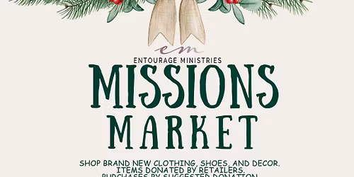 Giving Tuesday MISSIONS MARKET Benefitting One Soma Global