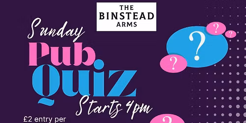 Sunday Afternoon pub quiz