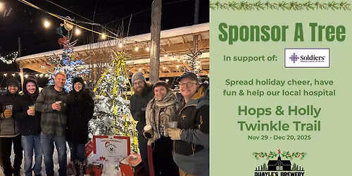 Quayle's Hops & Holly Tree Sponsor Fundraiser 2025