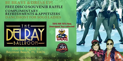 \u201cStudio 54 pure 70s Disco Dance Party\u201d\u2122 USMC Toys For tots 250th Anniversary HUSTLE LESSON BYOB $20