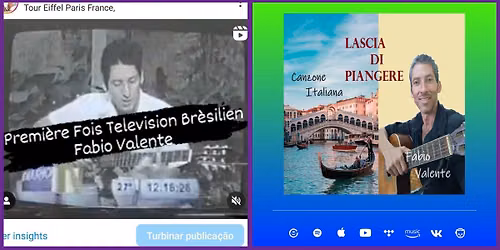 98 sings 9 albums 21 years of career, Fabio Valente New Generation Bossa Nova and International