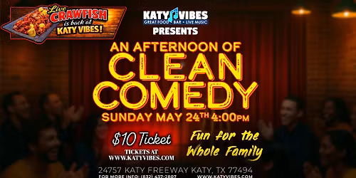 \ud83d\ude02 Clean Comedy Afternoon at Katy Vibes! \ud83d\ude02