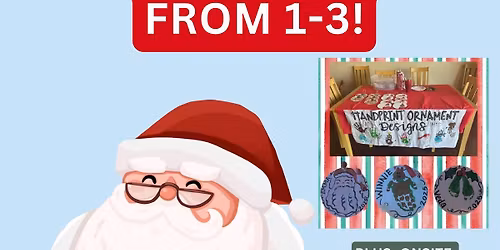 Santa & Handprint Ornaments by Megan Lisenby