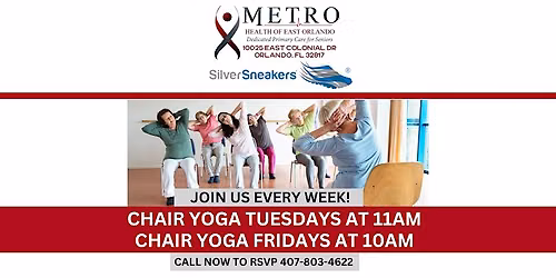 Free Chair Yoga for seniors with Silver Sneakers at MetroHealth