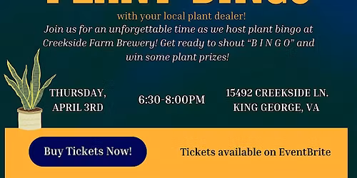 Plant Bingo @ Creekside Farm Brewery