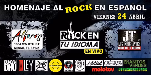 Una Noche de ROCK EN TU IDIOMA en Calle Ocho