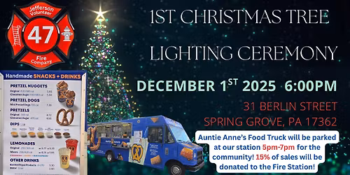 1st Christmas Tree Lighting  \/ Food Truck Event! 