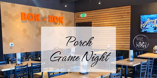 Porch Game Night