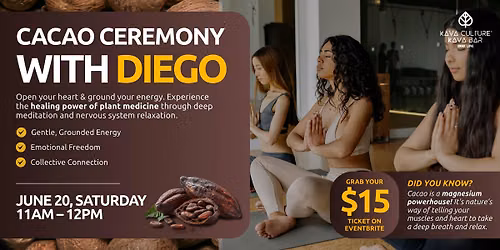 Heart-Centered Cacao Ceremony with Diego