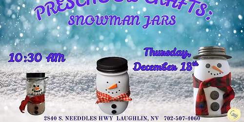 PRESCHOOL CRAFTS: Snowman Jars