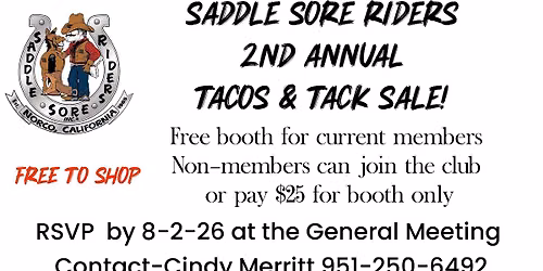 Tacos & Tack Sale