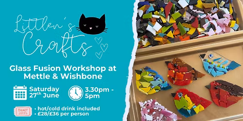 Quirky Birds Glass Fusion Workshop at Mettle & Wishbone