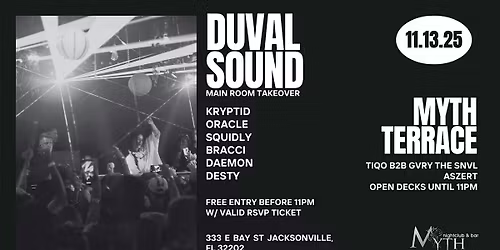 Electronic Thursdays Presents: Duval Sound Takeover | 11.13.25