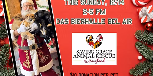 Pet Pics with Santa Paws! To Benefit SGAR MD\ud83d\udc36