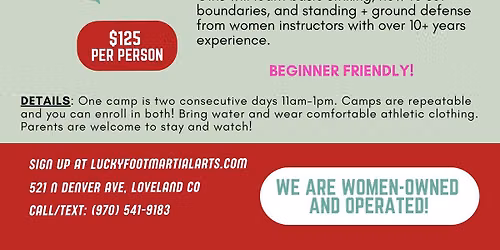 Girls' Summer Fight Camp - July 21st-22nd