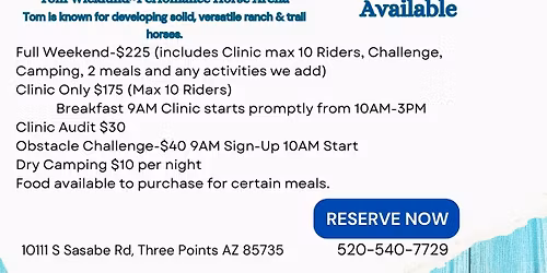 Ranch & Trail Obstacles Clinic & Challenge Series