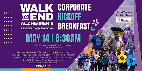 Walk to End Alzheimer's Corporate Kickoff Breakfast