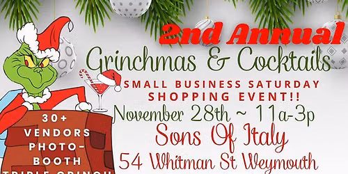 2nd Annual Grinchmas & Cocktails Small Business Saturday