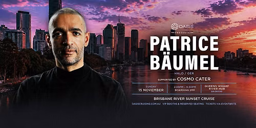 OASIS presents PATRICE B\u00c4UMEL (HALO) - Sunday 15th November