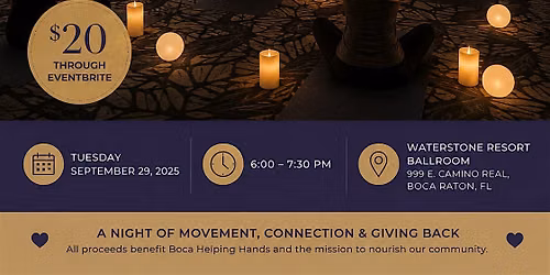 Candlelight Yoga & Meditation to benefit Boca Helping Hands