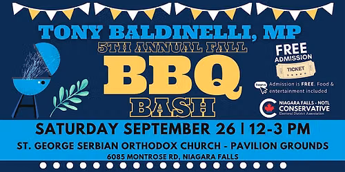 Tony Baldinelli, MP 5th Annual Fall BBQ Bash 2026