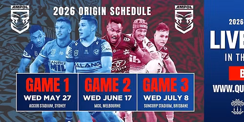 State of Origin Game III | The Queens Hotel Gladstone