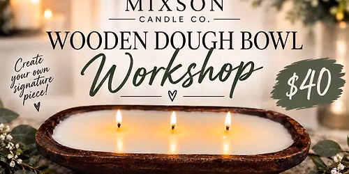 Wooden Dough Bowl Night
