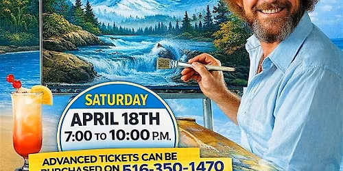 Sip & Paint Bob Ross Style