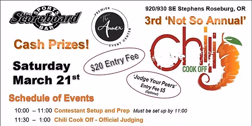 3rd 'Not So Annual' Chili Cook Off
