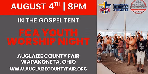 Fellowship of Christian Athletes Youth Worship Night at the 2026 Auglaize County Fair