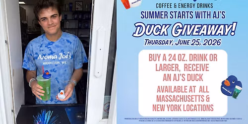 FREE Duck Giveaway at Tewksbury, MA AJs!