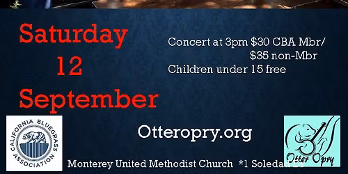 LAURIE LEWIS AND THE RIGHT HANDS WITH OTTER OPRY AT MONTEREY UNITED METHODIST CHURCH