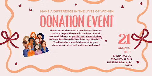 Donation Event @ Shop Ravel Boutique