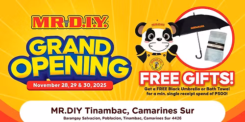 GRAND OPENING: MR DIY Tinambac, Camarines Sur