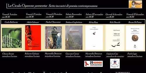 Le Cicale Operose presenta: Sette incontri di poesia contemporanea