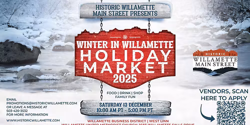 2025 Winter In Willamette Holiday Market