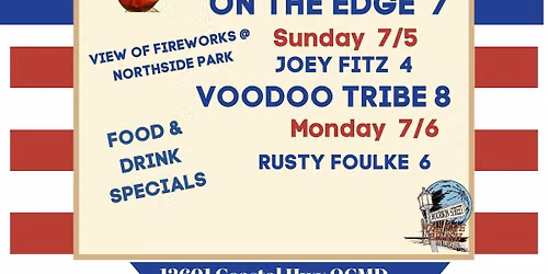 LIVE MUSIC July 4th Weekend OCMD 