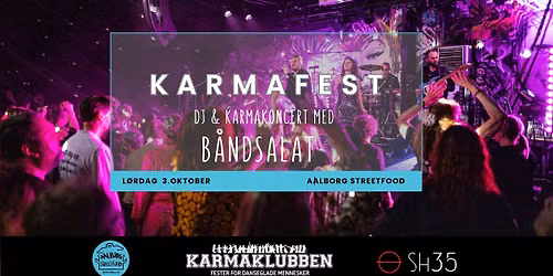 AALBORG \u2022 Karmaklubben \/\/ Karmakoncert med B\u00e5ndsalat \u2022 L\u00f8rdag 3. oktober \u00b426