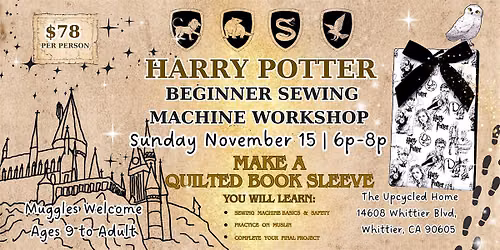 WHITTIER HP Beginner Sewing Machine Workshop