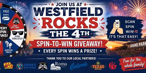 Spin-to-Win Giveaway @ Westfield Rocks the 4th