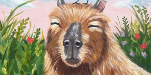 \ud83c\udfa8Join Brush Party with Samantha to paint "Capybara" in Swindon!\ud83e\udd42