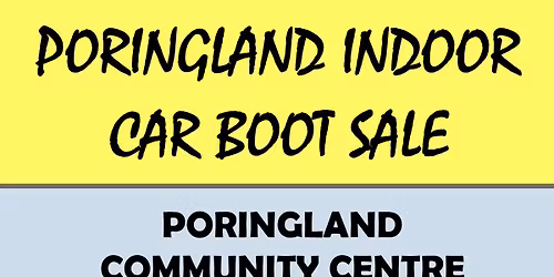 Poringland Indoor Car Boot Sale