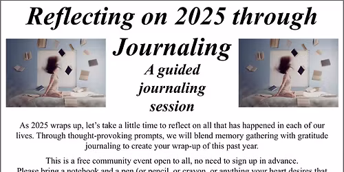 Writing Workshop Series: Reflecting on 2025 through Journaling
