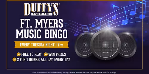 Music Bingo at Duffy's of Ft. Myers