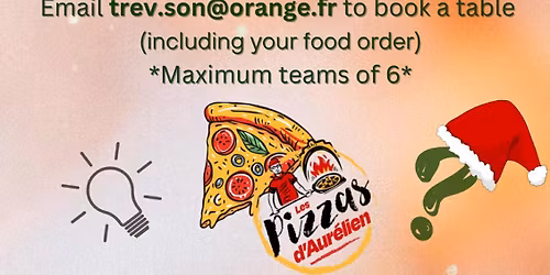 QUIZ AND PIZZA NIGHT 17 DECEMBER